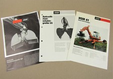 3x Prospekt Schaeff HSM 41 Mobil Schreitbagger und Zweischalengreifer 90er Jahre