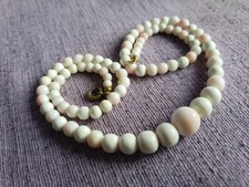 antik Korallenkette Weiß Rosa