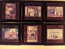 15 alte Glasdias Dornröschen