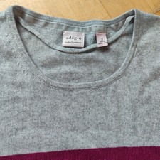 Adagio Damen Kaschmir Seide Pullover,Cashmere Strickpullover,Gestreift, 38/M,Neu