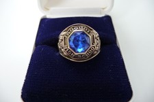 High School Ring IROQUOIS 1978 10K Gold mit blauen Stein