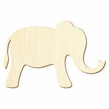 Einfacher Holz Elefant - Deko
