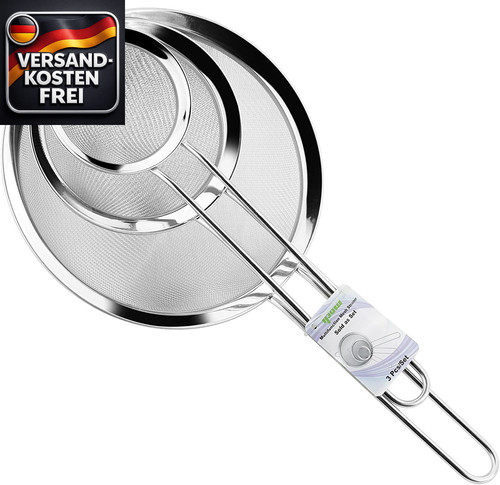 Edelstahl sieb set - edelstahl,