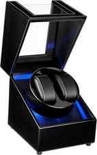 Mcbazel Uhrenbeweger 2 Uhr Automatik, Watch Winder mit LED-Licht 5 Modi