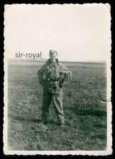 Luftwaffe Soldat im Fliegeranzug - WK2 Foto 7x10cm