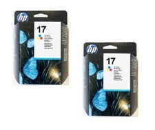 2 x Original Tinte HP Deskjet 816c 825c 840c / C6625AE 17 - NEU Patronen