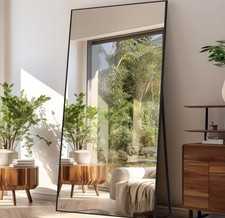 LunaMirror Oversized Ganzkörperspiegel groß freistehend 192x85cm schwarz 