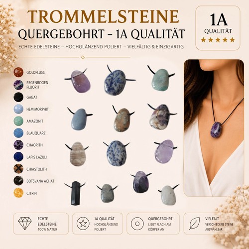 Trommelstein gebohrt edelstein - trommelstein,