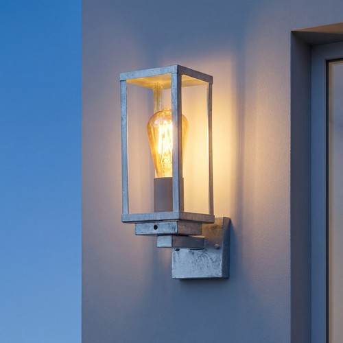 Wandlampe außen verzinkt - außen, alu