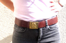 Lederkoppel  Koppel Koppelschloss  Ledergrütel   DDR  Mottoparty  Hosengürtel