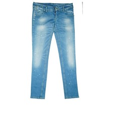 FREESOUL Silver Damen Jeans Skinny slim Hose stretch Low R 38 W29 L32 blau acid
