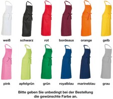 Latzschürze 100x80 cm Arbeitskleidung Vorbinder Bistroschürze Gastronomie Küche