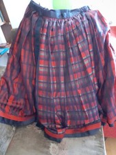Helene Straßer Damen Trachten Rock mit Seide. Schwarz-Rot. Gr. 42-44. Wie neu