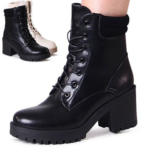 Damen plateau stiefeletten - plateau,