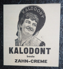 Kalodont beste Zahncreme , Alte Reklame , 1921 , (A3)