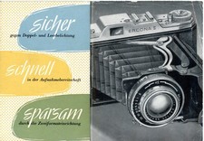 ZEISS IKON Prospekt ERCONA II 6x9cm 6x6cm Kamera Prospekt von 1956 (Y4611