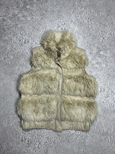 Damen creme kunstfell weste - damen,