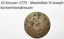 10 Kreuzer 1775 - Maximilian III Joseph Konventionskreuzer Silber
