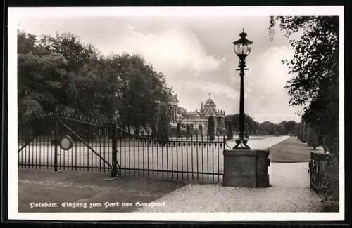 Ansichtskarte potsdam eingang - ansichtskarte, potsdam,