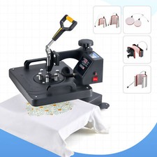 8IN1 30x38 cm Heißpresse Hitzepresse Transferpresse T-Shirt Heat Press 1250W