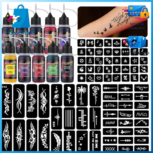 Temporäres tattoo kit - temporäres,