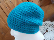 Boshi-Häkelmütze aus myboshi-Wolle No 1, in türkis, Longbeanie