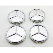 4X 60mm Für Mercedes Benz Nabendeckel Emblem Felgenabdeckung Radmitten Silber