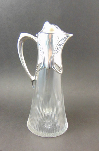 Jugendstil karaffe mit 800 - jugendstil,