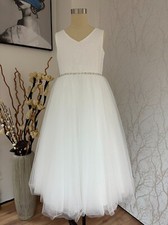 HBH Brautmode I Kommunionkleid aus Tüll Taufkleid Festkleid Blumenmädchen
