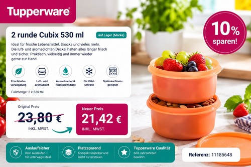 Tupperware cubix 530ml - tupperware,