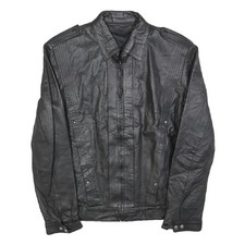 Herren Schwarze Lederjacke