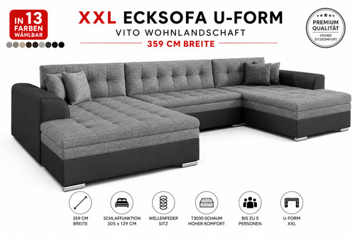 Xxl ecksofa form - xxl, mit