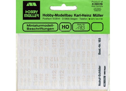 Hobby müller decals 183 - hobby-müller-decals,