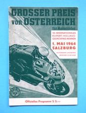 Programm Heft - Motorrad Rennen 1964 Großer Preis Österreich Salzburg Liefering