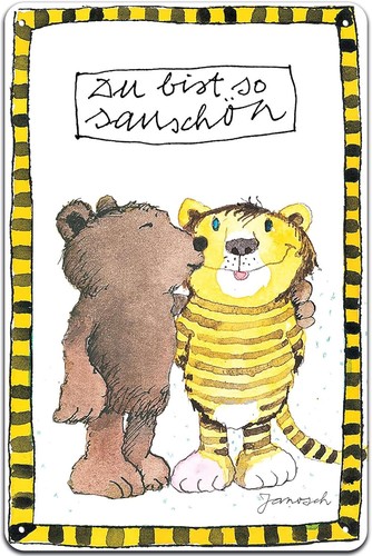 Janosch blechschild wandschild - janosch,
