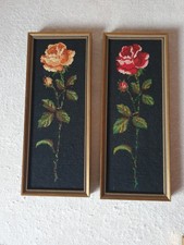 Gobelin Bild mit Blumen in