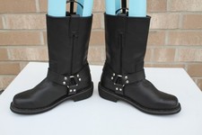 DEMONIN Herren Mottorad Biker Stiefel Gr. 45 Echt Leder Schwarz