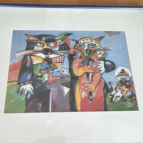 Gerahmtes katzen bild - gerahmtes, katzen-bild/druck