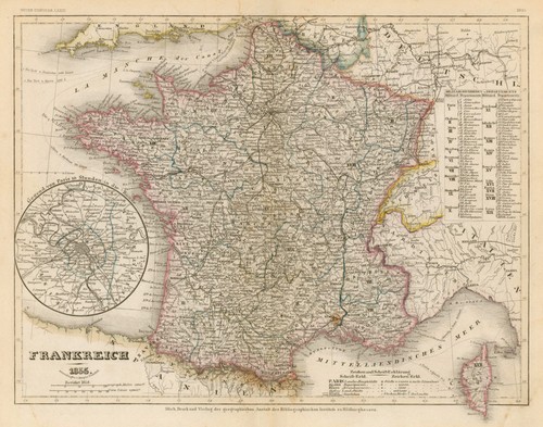 Frankreich original stahlstich - frankreich,