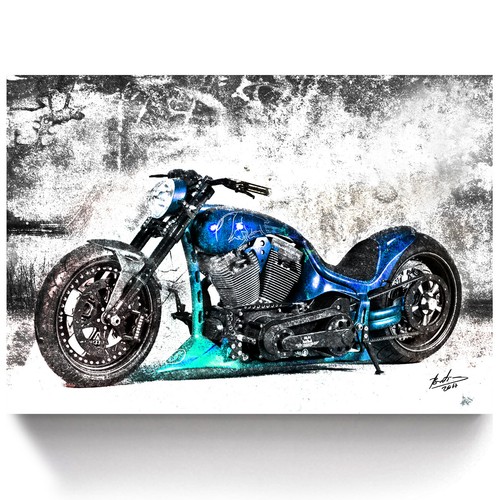 Leinwand bild chopper - bild, motorrad