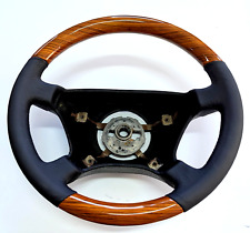 Lenkrad ZEBRANO HOLZ Schwarzes Leder Mercedes W201 W124 ohne Airbag im Austausch