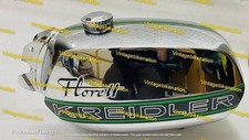 Kreidler Florett RS50 Chrom & Grün Lackiert Stahl Benzintank Modell 1980