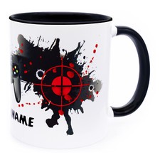 Gamer Tasse Namen Gaming Becher Geschenk Zocker Zubehör Zockertasse Gamertasse