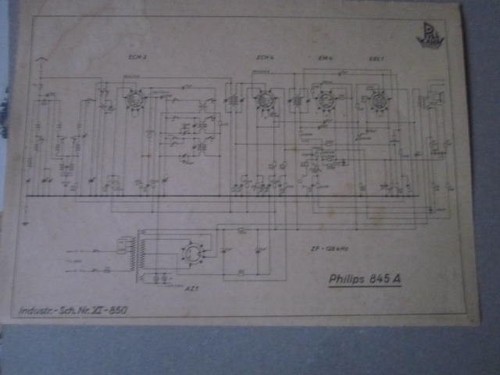 Philips 845 schaltplan - philips, a