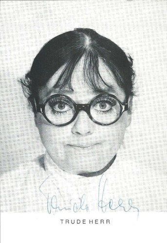 Trude herr original autogramm - trude,