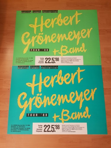 Original konzertplakat - 2x, gr.