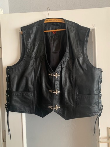 Lederweste schwarz euro stars - schwarz,