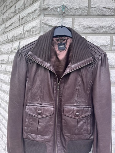 Damen nappa lederjacke braun - lederjacke,