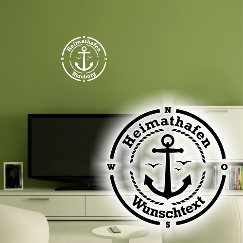 Heimathafen wunschtext 35cm - wunschtext,