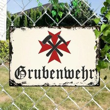 Blechschild Grubenwehr Bergbau